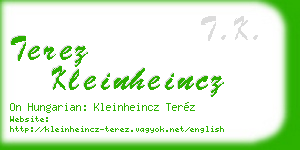 terez kleinheincz business card